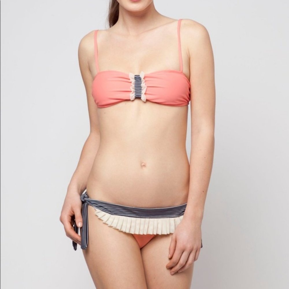Lauren Moffatt for Anthropologie Ruffled Bandeau and hipster size M